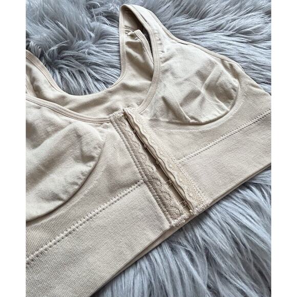 Collections Etc Womens Seamless Easy-To-Close Front Hook Comfort Bra Size Large - Picture 2 of 3